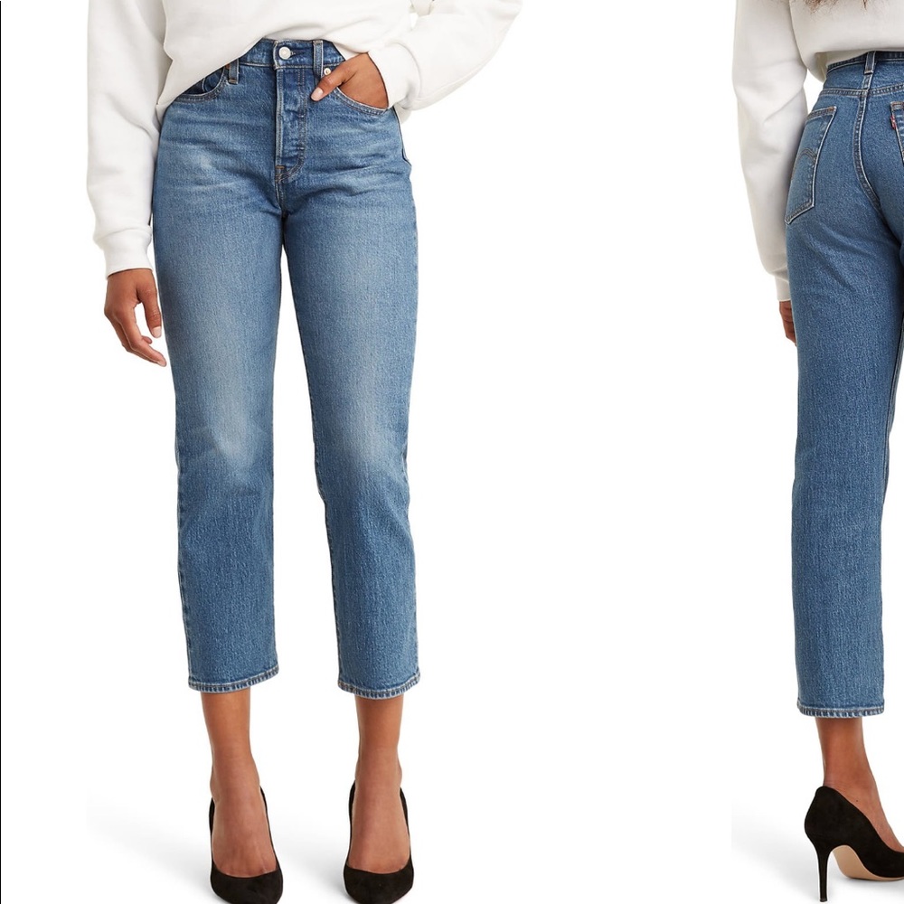 levi’s wedgie high waist crop straight